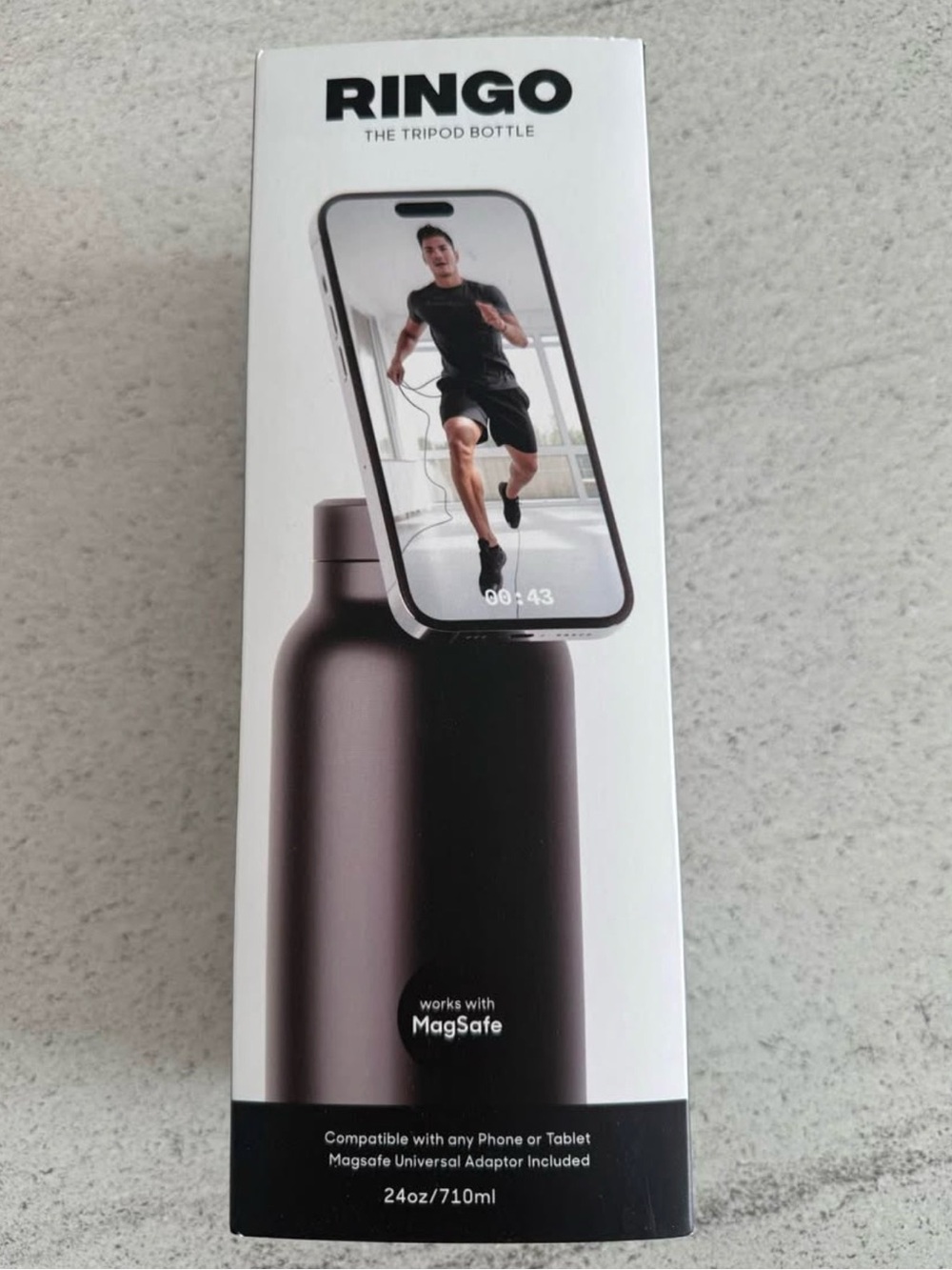 Ringo MagSafe Tripod Water Bottle + Magnetic Booster Ring
